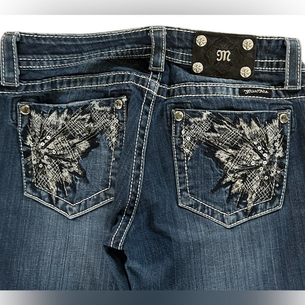 Miss Me Metallic Spiderweb Burst Boot Sz 28 - Picture 2 of 7